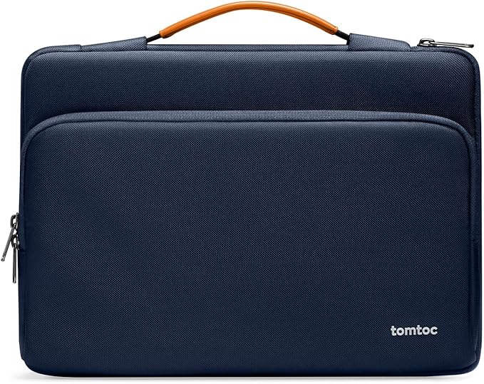 tomtoc 360 Protective Laptop Carrying Case for 2026 16-inch MacBook Pro M5 Pro/Max A3428 A3429, M4/M3/M2/M1 Pro/Max, Water-Resistant Laptop Bag Sleeve with Accessory Pocket for The New Razer Blade 15