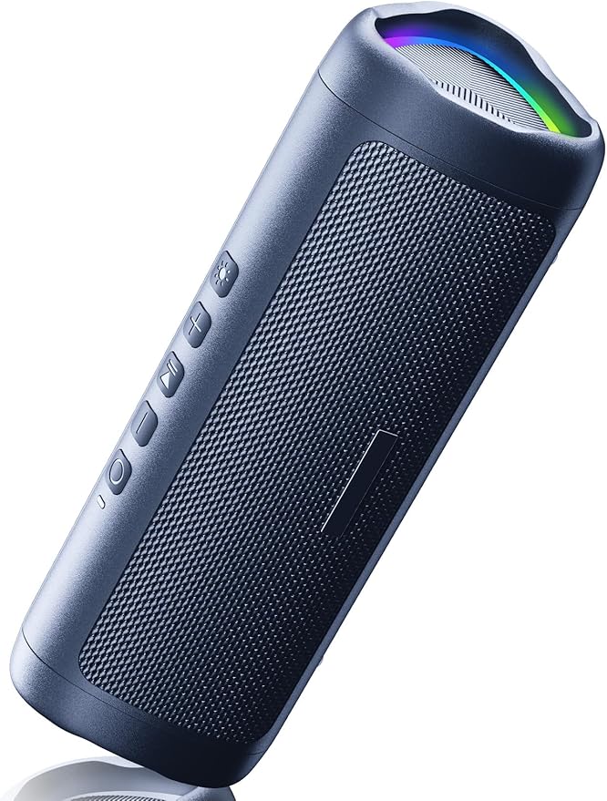 Bluetooth Speaker with HD Sound, Portable Wireless, IPX5 Waterproof, Up to 20H Playtime, TWS Pairing, BT5.3, for Home/Party/Outdoor/Beach, Electronic Gadgets, Birthday Gift (Navy)