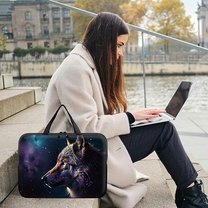 Universal Tablet Laptop Sleeve Case 10 inch, Magic Wolf Slim Carrying Case Durable Handbag Travel Laptop Bag for 7 to 10-inch Laptops/Notebook/Kids Tablet/ipad/eBook Readers