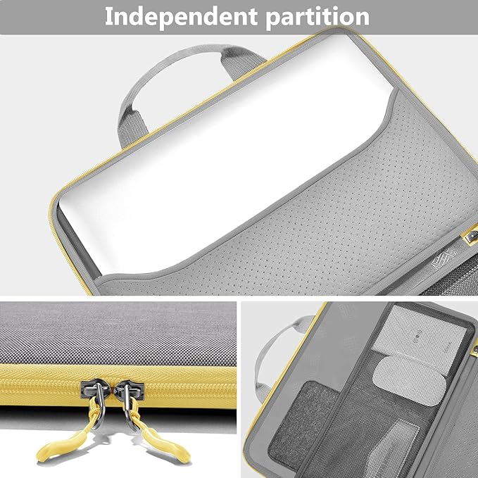 Hseok Laptop Sleeve 13-14 Inch Case Briefcase Compatible with MacBook Neo Pro 14 M5/M4/M3/M2/M1, All Models 13.3 Mac Air/Pro, XPS 13 14, Most Popular 13"-14" Notebooks,L01G01