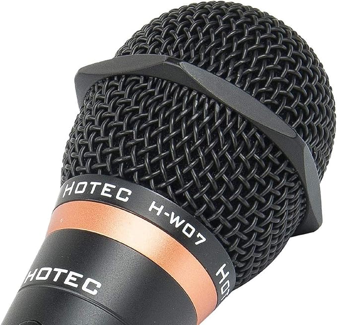 HOTEC Premium Wired Vocal Dynamic Handheld Microphones - Includes 19ft Detachable XLR Cable and ON/Off Switch - 2 Pack, Metal Black
