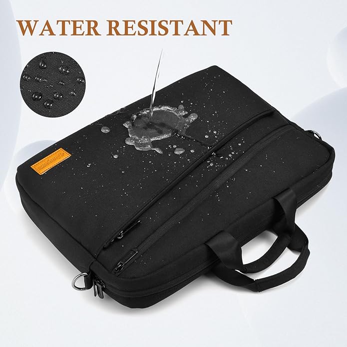 bagasin 15 15.6 16 17 17.3 inch Laptop Computer PC Shoulder Bag Carrying Case, Water-Repellent Briefcase