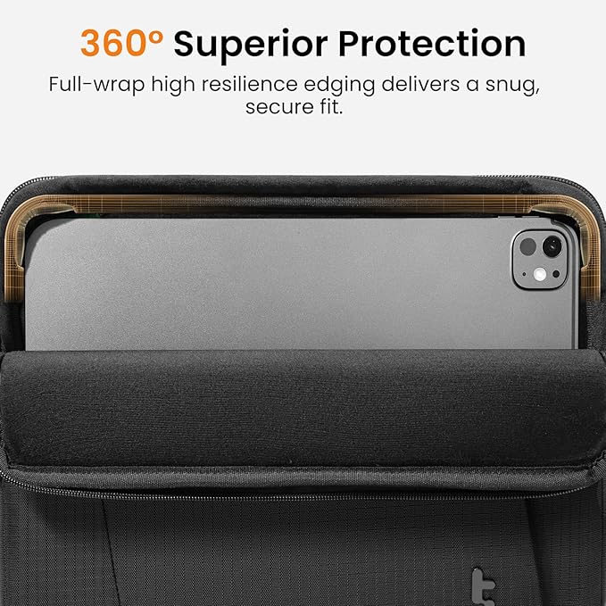 tomtoc Slim & 360° Protective Tablet Sleeve for 11-inch iPad Air & iPad Pro M5/M4/M3, iPad 2025 A16, Water-Resistant Case with CornerArmor