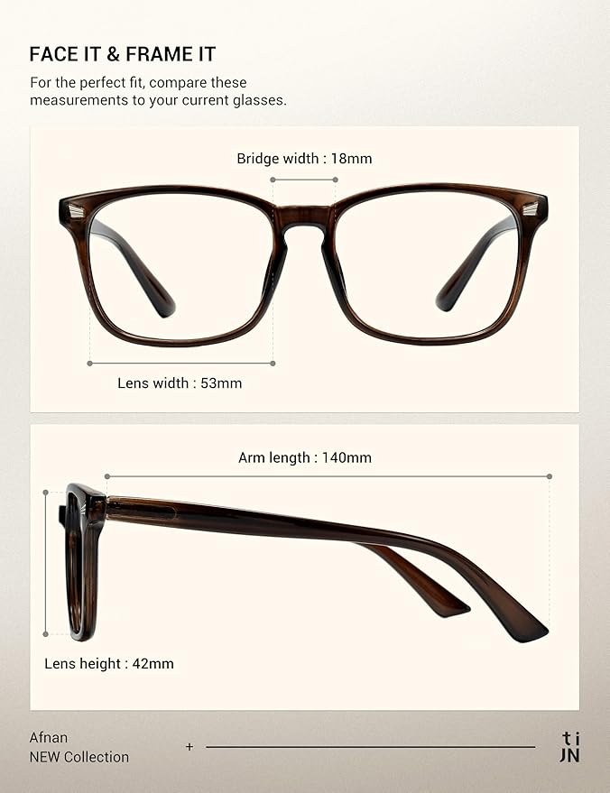 TIJN Blue Light Blocking Glasses for Women Men Square Frame Nerd Eyeglasses Anti Blue Ray Computer Screen Glasses