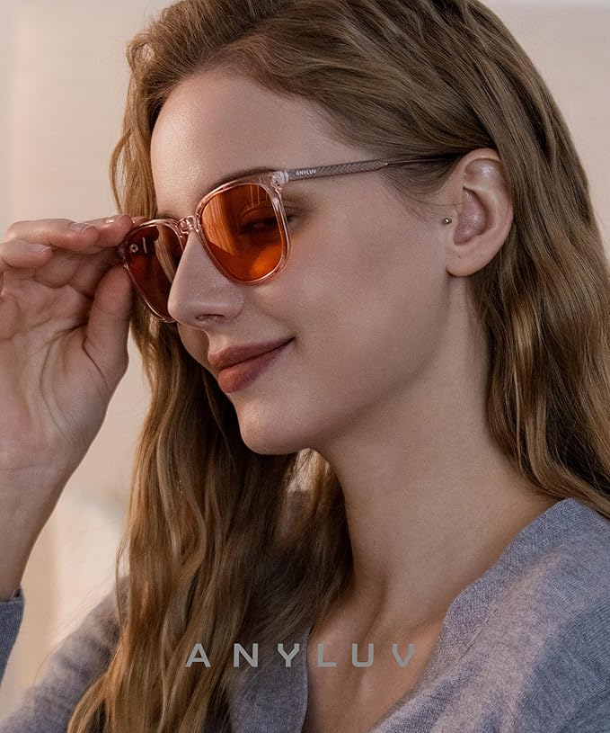 ANYLUV Blue Light Glasses for Woman Men, Womens Blue Light Blocking Glasses Computer Glasses Anti Eyestrain