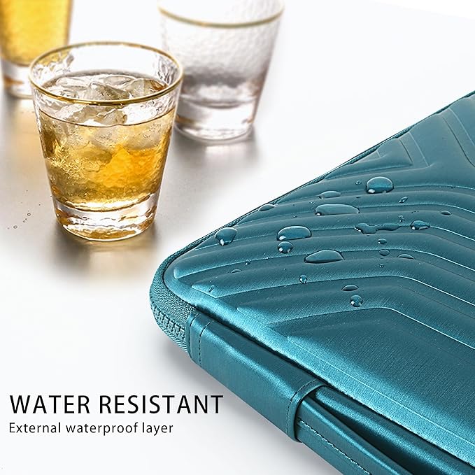 DOMISO 17.3 Inch Laptop Sleeve Case, Shockproof Waterproof Soft EVA Protective Bag with Handle, Lightweight Carrying Case for 17-17.3" Notebook/Dell/Lenovo/HP/MSI/ASUS, Teal