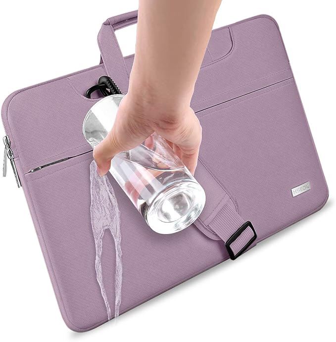 Hseok 17.3 Inch Laptop Shoulder Bag, Water-Resistant & Shockproof Protective Computer Case Compatible with 17.3 inch Dell Asus HP Lenovo Acer MSI Notebooks,Purple