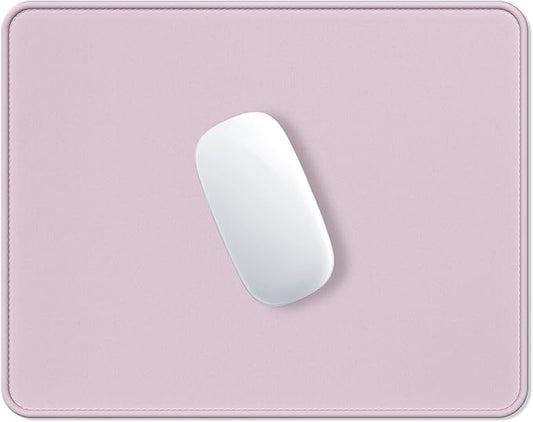 Hsurbtra Mouse Pad, Premium-Textured Square Mousepad 10.2 x 8.3 Inch, Stitched Edge Anti-Slip Waterproof Rubber Pretty Cute Computer Mat for Office Gaming Laptop Women Kids Dark Pink