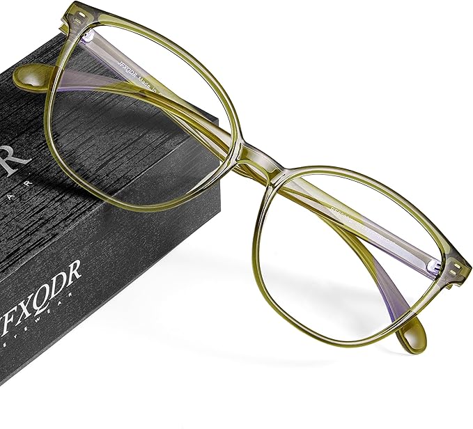 Women's Blue Light Blocking Glasses, TR90 Frame Computer Gaming Glasses Anti Eyestrain & UV Glare RF6208