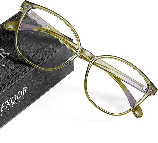 Women's Blue Light Blocking Glasses, TR90 Frame Computer Gaming Glasses Anti Eyestrain & UV Glare RF6208