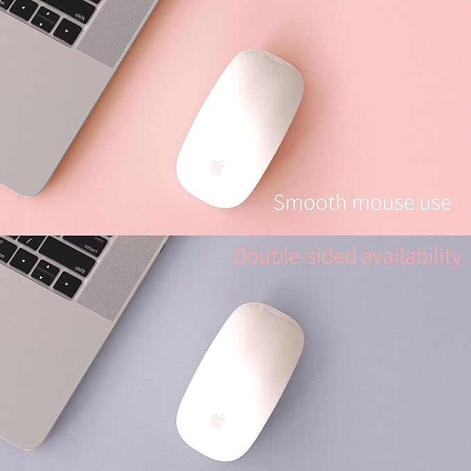RENMTURE Double-Sided Two-Tone Faux Leather Desk mat Desktop Organization and Accessories Home and Office Large Mouse pad Game and Work (Pink/Gray, 32"x16")