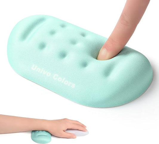 UnivoColors Turquoise Green Superfine Memory Foam Wrist Rest Soft Gel Ergonomic Mouse Pad Wrist Support for Mouse, Gaming, Computer, Laptop, Office