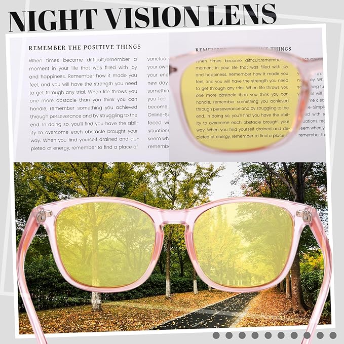 Polarized Sunglasses for Women Men, Night Driving Glasses Anti Glare Yellow Lens UV 400 for Day Night Use