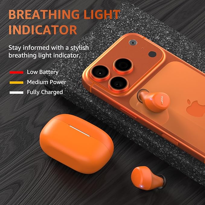TOZO A1 Wireless Earbuds Bluetooth 5.3 Light Weight in Ear IPX5 Waterproof Headphones 2 Mic for AI Calls, Immersive Premium Sound Bass Headset with Charging Case, 32 Presets EQ Customization via App