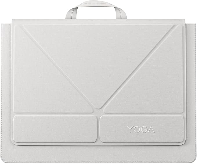 Lenovo Yoga Tote Sleeve Case for Laptops with 14-inch Display, Multi-Compartment Organizer with Convertible Stand, Lightweight Protective Polyester & Microfiber Sleeve, Seashell