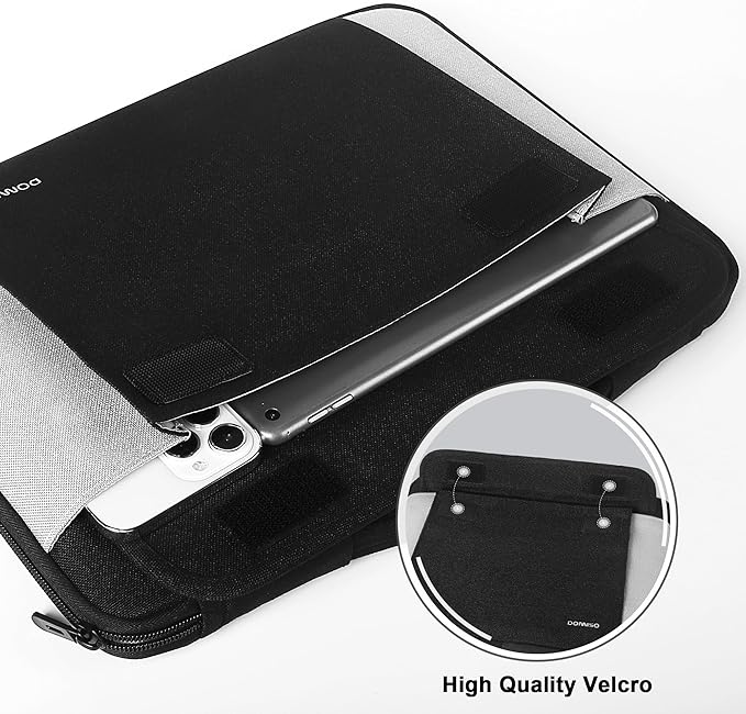 DOMISO 17-17.3 Inch Laptop Sleeve Case,Water-resistant Laptop Protective Case for Dell, HP, Lenovo, Asus, Acer, Alienware,Black