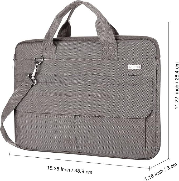 LANDICI Laptop Bag Carrying Case 15.6 Inch with Shoulder Strap, Slim Waterproof Computer Sleeve Cover Compatible with MacBook Pro 15/16, 15-16 Inch HP Acer Dell Lenovo ASUS Laptop, Khaki