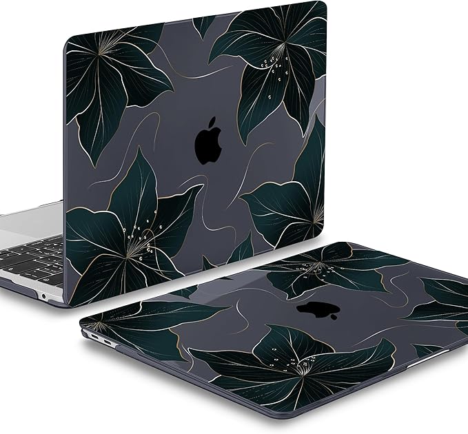 Mektron for MacBook Air 13 inch Case 2021-2018 Release A2337 M1 A2179 A1932, Plastic Hard Shell Case Only Compatible with MacBook Air 13 inch Retina Fits Touch ID, Floral C218