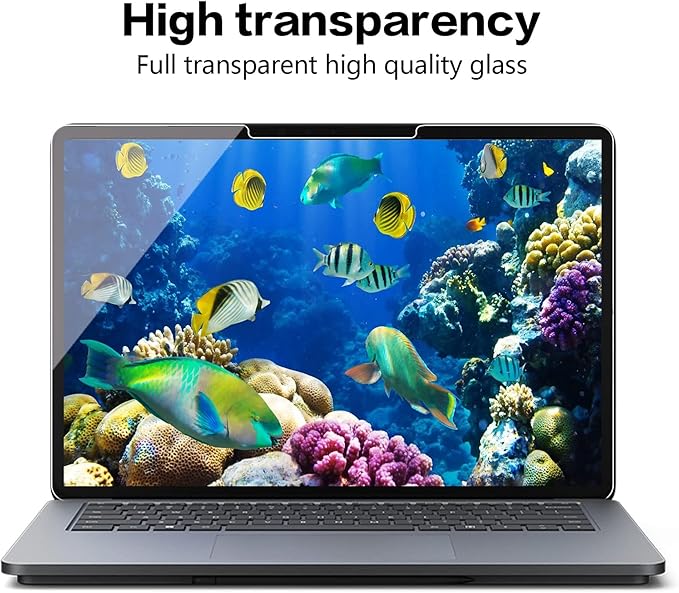 Megoo Glass Screen Protector for Surface Laptop Studio 2/ Surface Laptop Studio 14.4'', Easy Installation/HD Transparent/Scratch Resistant/Case and Surface Pen Friendly 9H Tempered Glass, 2 Pack