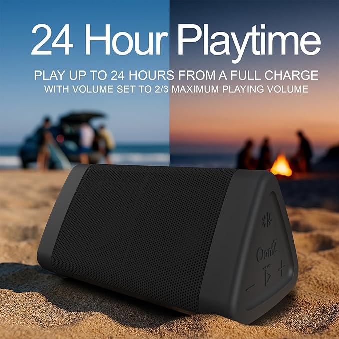 OontZ Angle 3 (4th Gen) – 2 Pack, Portable Bluetooth Speakers, Dual Pairing Stereo Sound, 12W Stereo Sound, 24 Hour Playtime, 100 Foot Wireless Range, Waterproof, Home, Outdoor (Black)