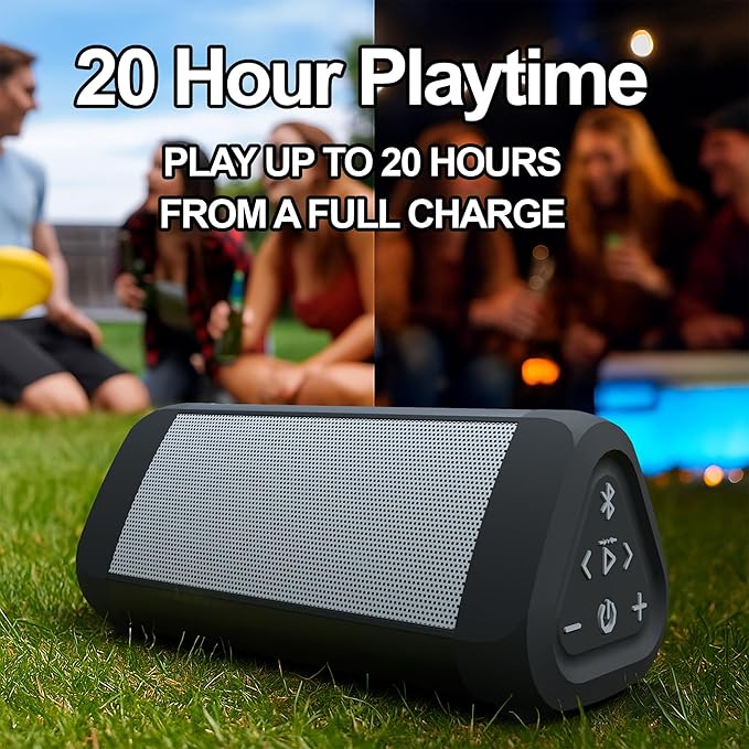 OontZ Angle 3 Ultra - Portable Bluetooth Speaker, 14 Watts, Bigger Bass, Hi-Quality Sound, 100 Ft Wireless Range, Play Two Speakers Together, IPX7 Waterproof, Home, Outdoor, Great Gift (White)