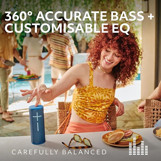 Ultimate Ears Boom 4 Portable Waterproof Bluetooth Speaker with 360-Degree, Bold, Immersive, Crystal-Clear Sound, Floating Speaker with 15-Hour Battery and 147ft (45m) Range - Red