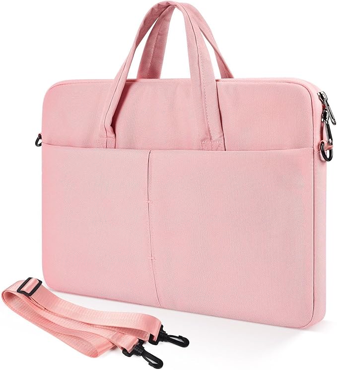 17.3 inch Laptop Sleeve Bag for HP Envy Pavilion 17/LG Gram/MSI/Dell Inspiron/Lenovo Thinkpad/ASUS/Acer Protective Computer Case Shoulder Bag, Pink