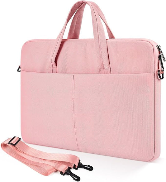 17.3 inch Laptop Sleeve Bag for HP Envy Pavilion 17/LG Gram/MSI/Dell Inspiron/Lenovo Thinkpad/ASUS/Acer Protective Computer Case Shoulder Bag, Pink
