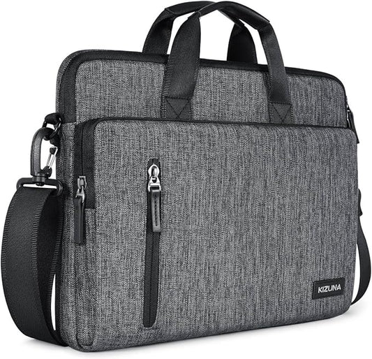 KIZUNA Laptop Bag Case 13.3 Inch Computer Shoulder Messenger Sleeve Briefcase for 13" MacBook Air/MacBook Pro 14 M2 Pro/M1 MAX/14 Lenovo ThinkPad X1 Carbon/IdeaPad Flex 5i /Huawei,Grey