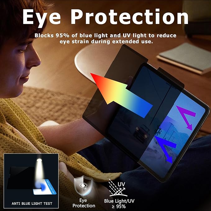 Adeway Privacy Screen Protector for Surface Laptop Studio 2/1 14.4 Inch, Magnetic Nano, Anti-Spy, Removable, Blue Light & UV Blocking, Anti-Glare