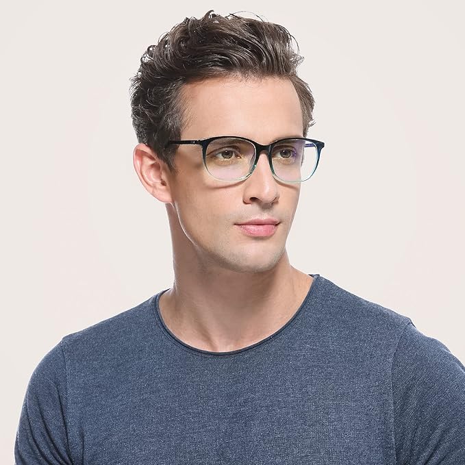 Cyxus Blue Light Blocking Glasses Women Men Computer Gaming Square Glasses UV400 Protection Anti Eyestrain T32