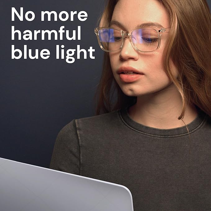 Gaoye Gray Blue Light Glasses for Computer & Gaming - Anti UV Ray Lenses, Scratch-Resistant & Comfort Fit
