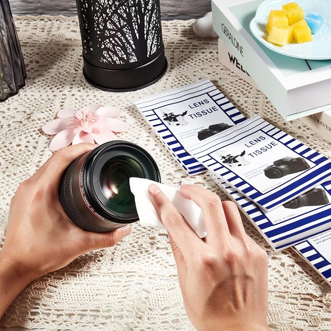 500 Pieces Lens Cleaning Paper Tissue and 2 Double Sided Cleaning Cloth-Lens Cleaning Paper for Camera Lenses, Microscopes, Computer Screens, Magnifiers, Glasses, 10 Booklets - Image 5