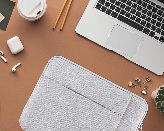 Lacdo Laptop Sleeve Case for 16 inch MacBook Pro M5 Pro/Max A3428 A3429 (2026), M4/M3/M2/M1 A3403 A3186 A2991 A2780 A2485 A2141 | 15 inch Microsoft Surface Laptop 7th Copilot+PC Computer Bag, Gray