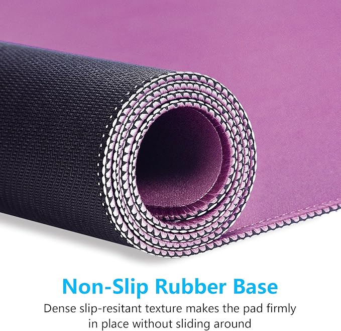Dapesuom Large Gaming Mouse Pad, Extended Mouse Mat with Stitched Edges, Full Size Keyboard Pad with Non-Slip Base, Big XXL Computer Desk Mats for Gamer, Laptop, Office, 31.5 x 15.7in, Radiant Orchid