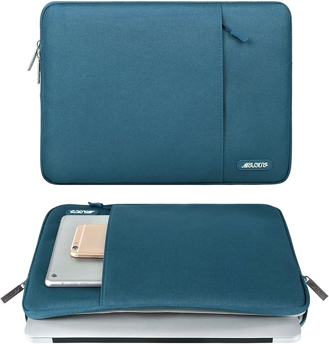 MOSISO Laptop Case 13 inch, Laptop Sleeve Compatible with MacBook Neo/Air/Pro 13 inch with A18/M5/M4/M3/M2/M1 Chip 2026-2016, Polyester Vertical Computer Sleeve Bag with Pocket, Deep Teal