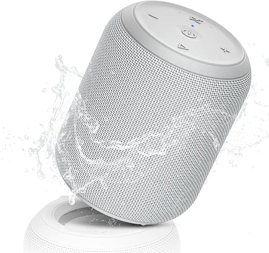 NOTABRICK Bluetooth Speaker with15W, IPX67 Waterproof Portable Speakers Bluetooth Wireless V5.0, Stereo Sound, Active Extra Bass, Double Pairing, for Party, Home Theater, Game Theater, Gray