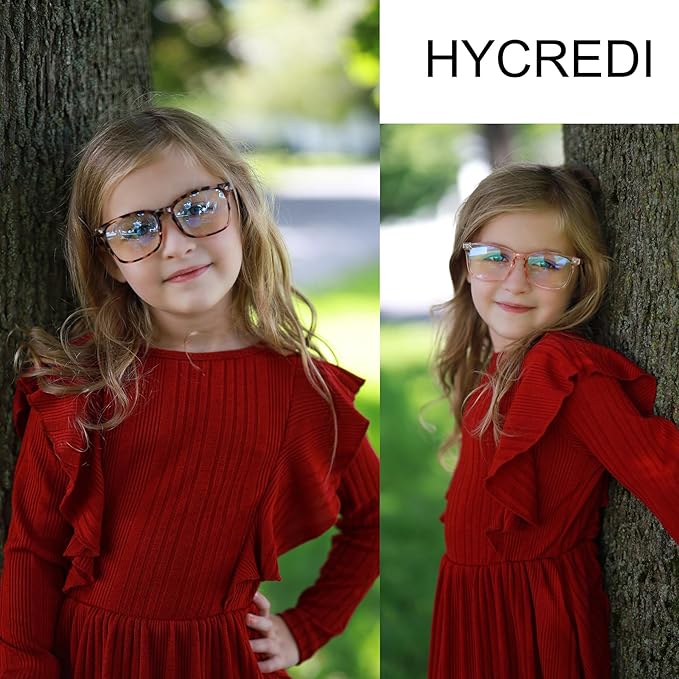 Hycredi Kids Blue Light Blocking Glasses for Boys & Girls – Reduce Eye Strain from Screens, Computer, Gaming, TV & Phone