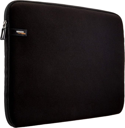 Amazon Basics 17.3-inch Laptop Sleeve, Protective Carrying Case with Zipper for Computer Protection, Black