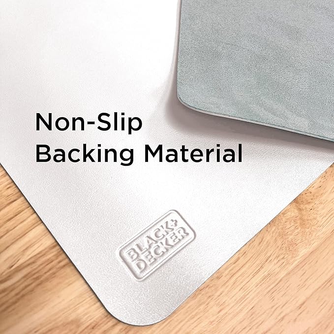 Black+Decker Faux Leather Desk Mat for Keyboard and Mouse - Protective Desk Decor - Gaming, Work from Home, Office Accessory