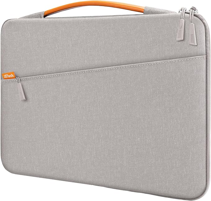 JETech Laptop Sleeve for MacBook Neo (A18 Pro), 14-Inch MacBook Pro (M1-M5, 2020-2026), Waterproof Bag Case with Portable Handle and Pocket, Compatible with 14 Inch Notebook (Light Grey)