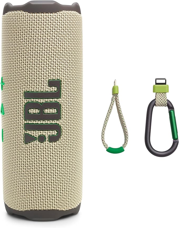 JBL Flip 7 - Portable Waterproof and Drop-Proof Speaker, Bold JBL Pro Sound with AI Sound Boost, 16Hrs of Playtime, and PushLock System with Interchangeable Accessories (Squad)