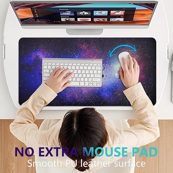 Desk Mat, Desk Pad Dual Sided Desktop Mat for Office and Home,Desk Organization and Accessories - Ideal for Large Mouse Pad and Desk Mats on Top of Desks (Solar System 31.5"x 15.7")