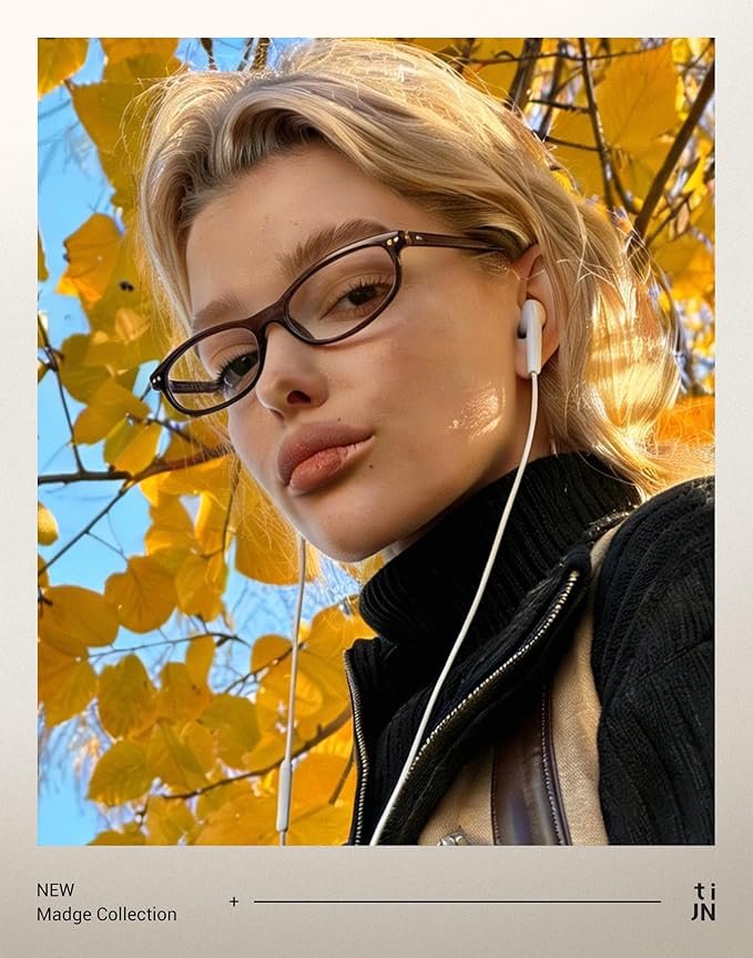 TIJN Blue Light Blocking Glasses Women Men Retro Cat Eye Square Oval Anti Glare Screen Computer Gaming Daily Eyeglasses TR90