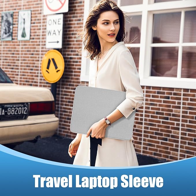 Ctemnpho 18.5 inch Portable Monitor Case Storage Bag, Portable Computer Cover Bag with Pocket Zipper for 17.3 inch Laptop Sleeve, Notebook Computer Gaming Display Protective Travel（Gray）
