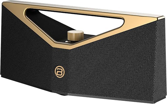 BUGANI Hi-Res Audio Bluetooth Speaker Loud 160W, Large Portable Bluetooth Speaker with Deep Bass Subwoofer, TWS Wireless Stereo, Waterproof Outdoor Party Speaker, 12H Playtime Golden