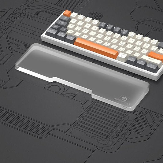 SELORSS Acrylic Keyboard Wrist Rest - Mini 61Key Keyboard- Mechanical Keyboards Ergonomic Palm Rest for Computer Keyboard,Anti-Slip Base,Wrist Pad for Laptop,Office & Home-Easy Typing