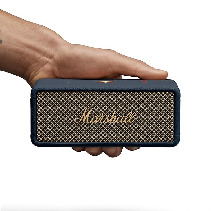Marshall Emberton III Portable Bluetooth Speaker - Rugged Waterproof IP67 Design | Loud Stereo Sound, Deep Bass with 32+ Hr Playtime | Compact and Wireless for Travel and Outdoors - Midnight Blue