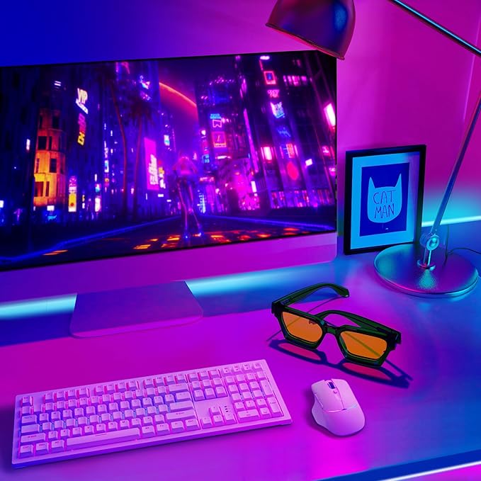 VISOONE Gamer Glasses Professional Blue Light Filter with Anti-Fatigue and Anti-Glare for Men and Women RIVER