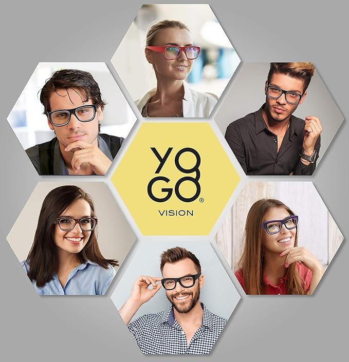Yogo Vision Fit Over Blue Light Blocking Glasses and Computer Eyewear Wear Over Your Eyeglasses and Readers